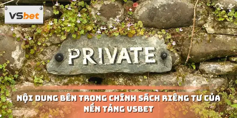 Nội dung bên trong chính sách riêng tư của nền tảng VSBET
